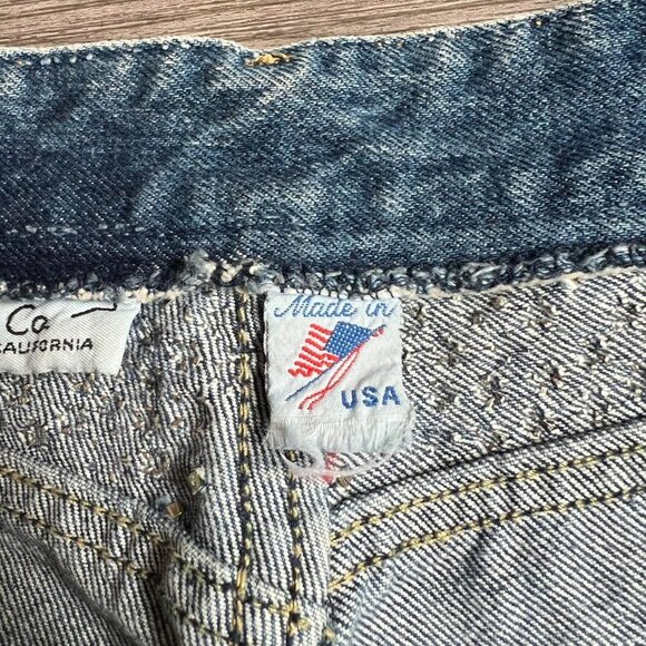 Vintage 80s Yes Clothing Co. Bedazzled Jeweled Dark Wash Denim Jeans Size 12 - Picture 6 of 8